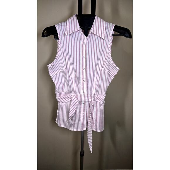 United Colors of Benetton Womens Sleeveless Button Up Tie Waist SZ.Small - Picture 1 of 7